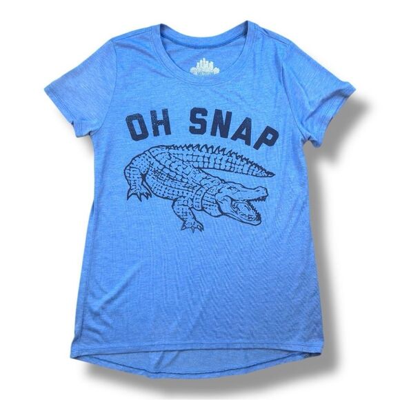 Sweet Gisele Blue Short Sleeve Graphic T-Shirt with Alligator Design Sz M - Picture 1 of 8